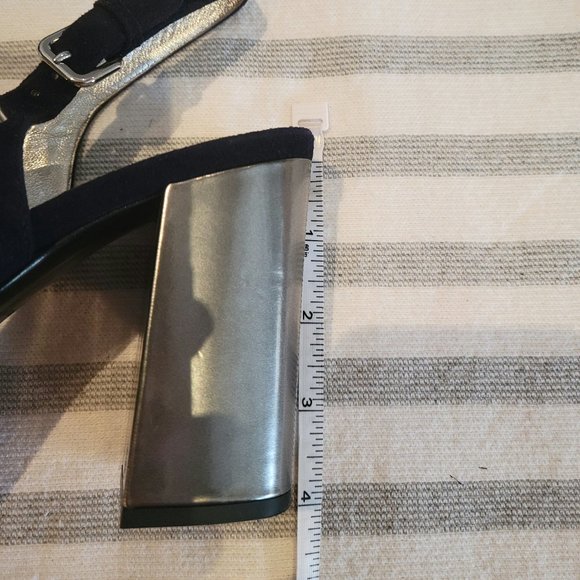 Prada Blue Suede Studded Sandals - Picture 14 of 16